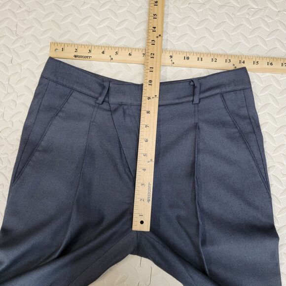 Helmut Lang Womens Pleated Pants Size 0 Asymmetrical Zip Wool Blend Gray - Picture 8 of 11